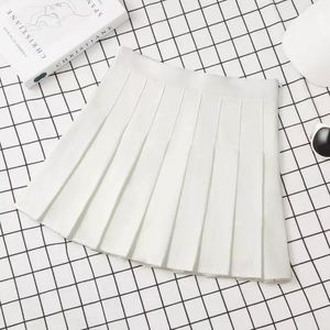 White Tennis Pleated School Girl Skirt